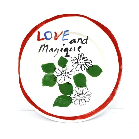 Anthropologie Hotel Magique Melange Stoneware Dessert Salad Plate Set of 4 - Picture 10 of 16